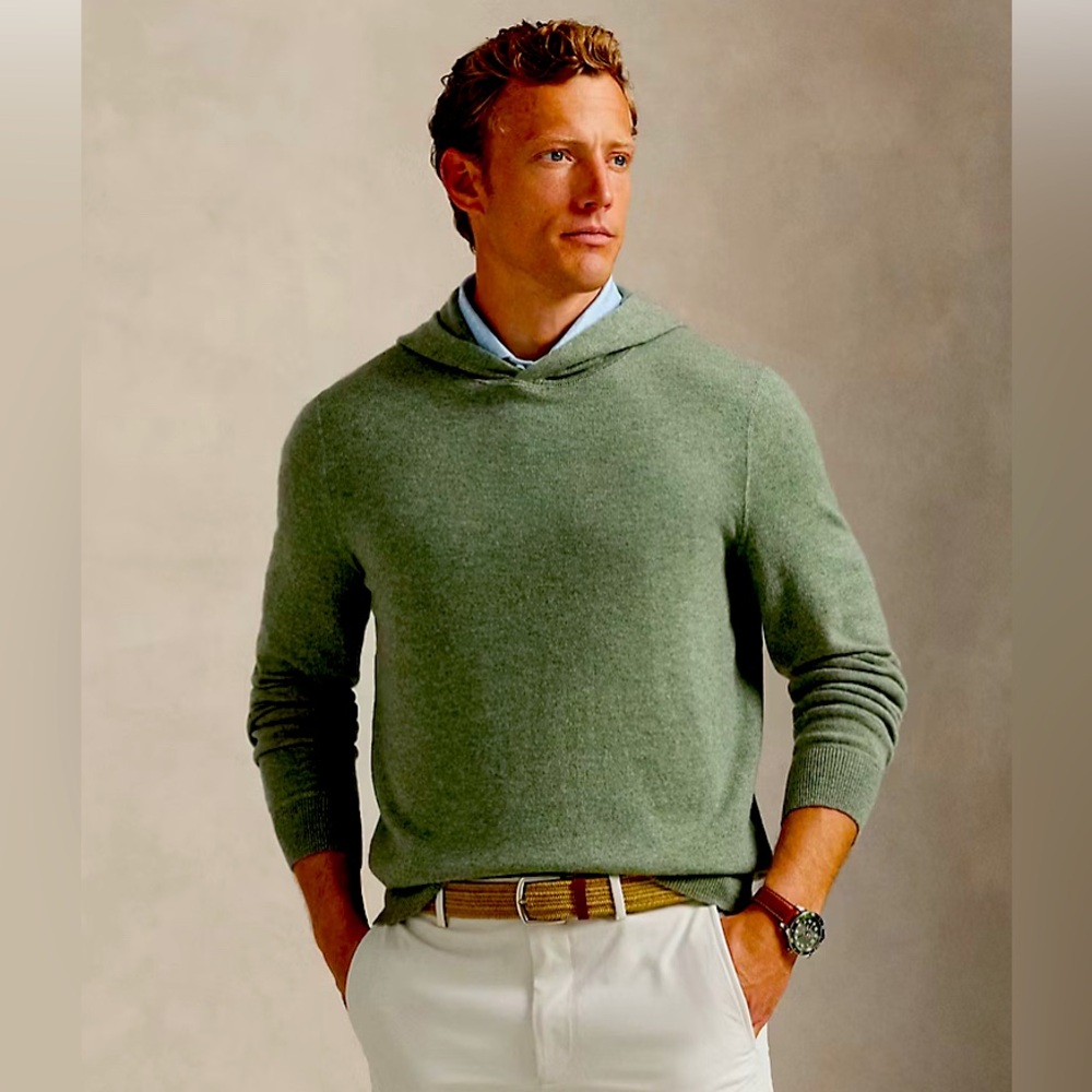 Ralph Lauren Golf Men's 100% cashmere Green Sweater